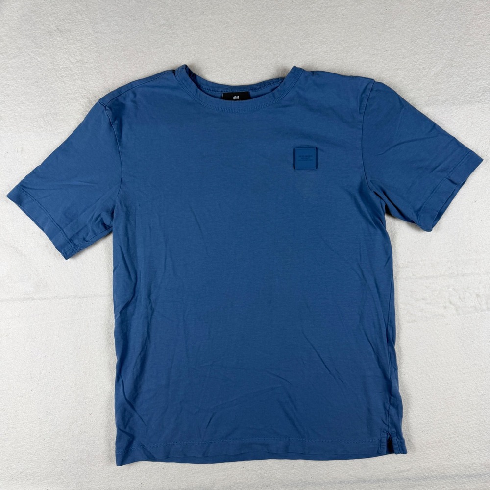 H&M‎ Mens Regular Fit Blue Short Sleeve T-Shirt Les Artisans du Bon Gout S